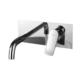 Grifo empotrado de lavabo monomando peñaladros  cromo brillo latón