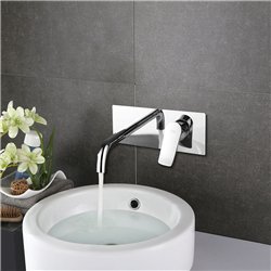 Grifo empotrado de lavabo monomando peñaladros  cromo brillo latón