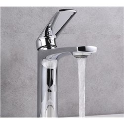 Grifo lavabo alto monomando valdivielso cromo brillo latón