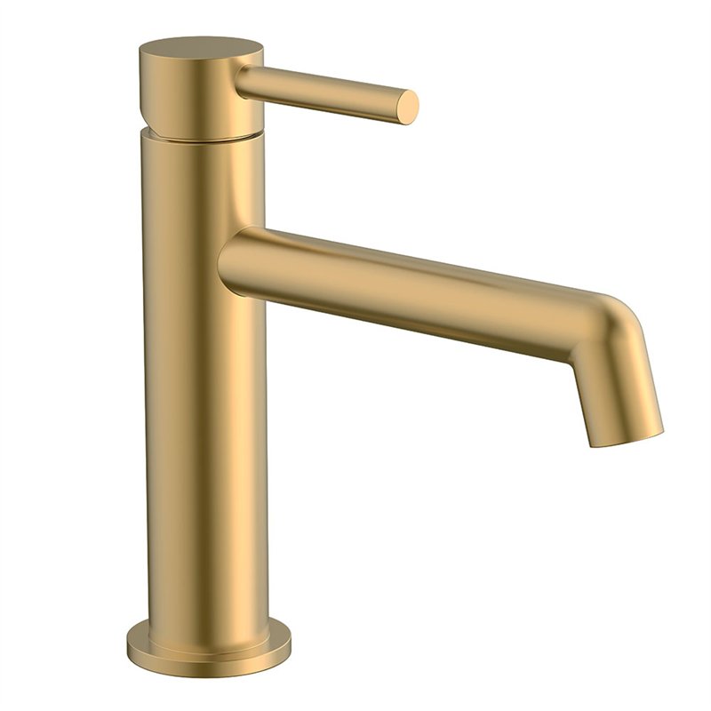 Grifo lavabo monomando rosales oro cepillado latón