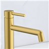 Grifo lavabo monomando rosales oro cepillado latón