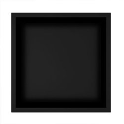 Hornacina cuadrada de 30 x 30 cm negro mate acero inoxidable