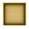 Hornacina cuadrada de 30 x 30 cm oro cepillado acero inoxidable