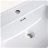 Lavabo de encastrar corba rectangular de 121 cm x 46 cm blanco brillo porcelana