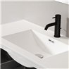 Lavabo de encastrar corba rectangular de 121 cm x 46 cm blanco brillo porcelana