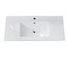 Lavabo de encastrar tesla rectangular de 101 cm x 46 cm blanco brillo porcelana