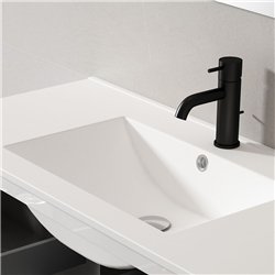 Lavabo de encastrar tesla rectangular de 121 cm x 46 cm blanco brillo porcelana