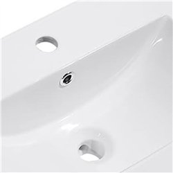 Lavabo de encastrar tesla rectangular de 71 cm x 46 cm blanco brillo porcelana