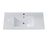 Lavabo de encastrar tesla rectangular de 71 cm x 46 cm blanco brillo porcelana