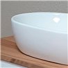Compra Lavabo sobrencimera ovalado de 48 cm x 37 cm blanco mate