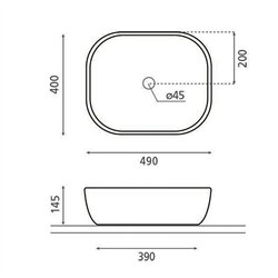 Compra Lavabo sobrencimera ovalado de 48 cm x 37 cm blanco mate