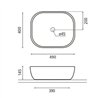 Compra Lavabo sobrencimera ovalado de 48 cm x 37 cm blanco mate