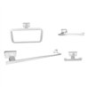 Pack 4 accesorios de baño blanco mate acero inoxidable