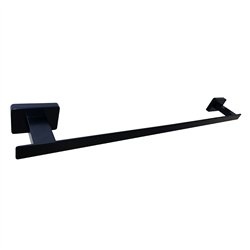 Pack 4 accesorios de baño cuadrada negro mate acero inoxidable