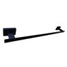 Pack 4 accesorios de baño cuadrada negro mate acero inoxidable