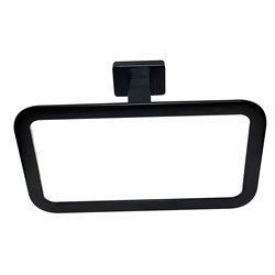 Pack 4 accesorios de baño cuadrada negro mate acero inoxidable