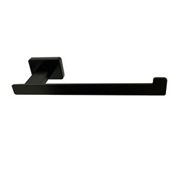 Pack 4 accesorios de baño cuadrada negro mate acero inoxidable