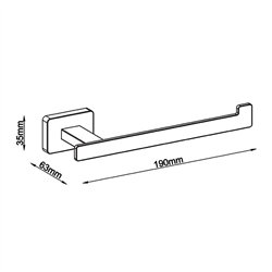 Pack 4 accesorios de baño cuadrada negro mate acero inoxidable
