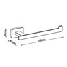 Pack 4 accesorios de baño cuadrada negro mate acero inoxidable