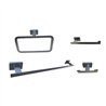 Pack 4 accesorios de baño torme metal antracita mate acero inoxidable