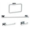 Pack 4 accesorios de baño puentedey cromo brillo acero inoxidable