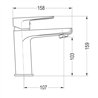 Pack columna y grifo termostático revilla cuadrada cromo brillo latón