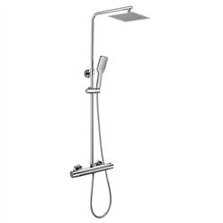 Pack columna y grifo termostático tobalina cromo brillo latón