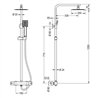 Pack columna y grifo termostático tobalina cromo brillo latón