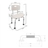 Pack silla ducha y asa seguridad negro mate abs