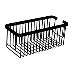 Portagel cesta ahedo rectangular negro mate aluminio