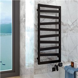 Secatoallas radiador eléctrico de 120x47 wies villamezán  negro mate acero