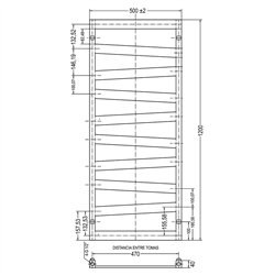 Secatoallas radiador eléctrico de 120x47 wies villamezán  negro mate acero