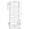 Secatoallas radiador eléctrico de 120x47 wies villamezán  negro mate acero