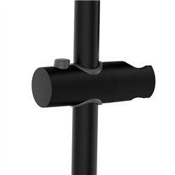 Soporte barra deslizante redondo negro mate abs