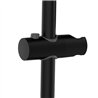 Soporte barra deslizante redondo negro mate abs