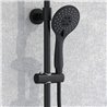 Soporte barra deslizante redondo negro mate abs