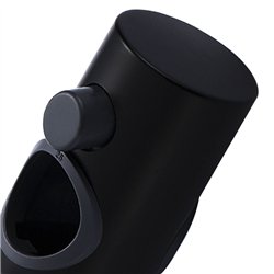 Soporte barra deslizante redondo negro mate abs