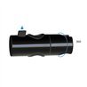 Soporte barra deslizante redondo negro mate abs