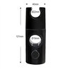 Soporte barra deslizante redondo negro mate abs