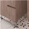 Conjunto de baño albuera 60x45 cm gris brillo 2 cajones y 2 puertas patas