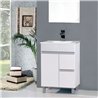 Conjunto de baño albuera 70x45 cm blanco brillo 2 cajones y
