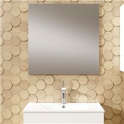 Conjunto de baño albuera 80x45 cm blanco brillo 2 cajones y 2 puertas patas