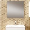 Conjunto de baño albuera 80x45 cm blanco brillo 2 cajones y 2 puertas patas