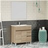 Conjunto de baño albuera 80x45 cm roble natural mate 2 cajones y 2 puertas patas