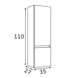 Mueble auxiliar albuera 35x32 cm roble natural mate suspendido