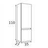 Mueble auxiliar albuera 35x32 cm roble natural mate suspendido