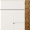 Mueble + lavabo albuera 60x45 cm blanco brillo 2 cajones y 2 puertas patas