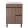 Mueble + lavabo albuera 60x45 cm gris brillo 2 cajones y 2 puertas patas