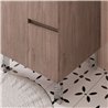 Mueble + lavabo albuera 60x45 cm gris brillo 2 cajones y 2 puertas patas
