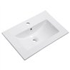 Mueble + lavabo albuera 60x45 cm gris brillo 2 cajones y 2 puertas patas